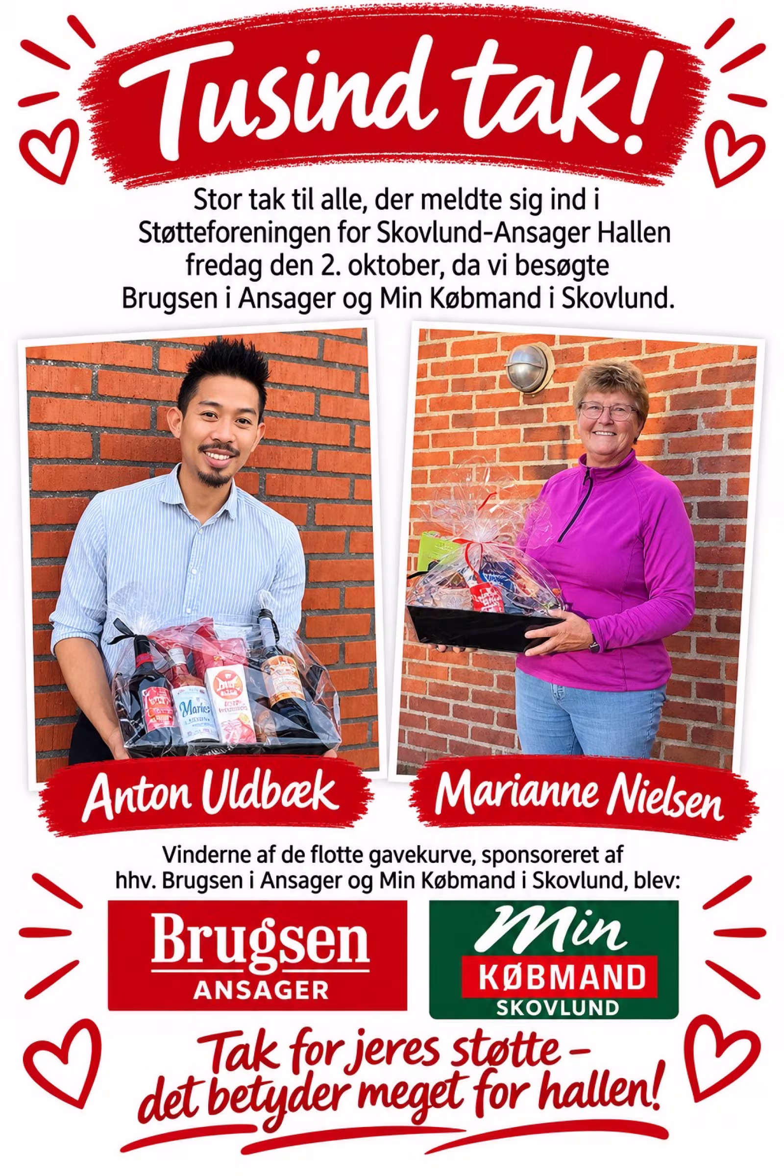 Hallens støtteforening takker de nye medlemmer