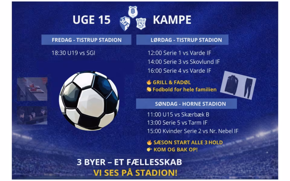 Fodbold - HTS uge 15 kampe