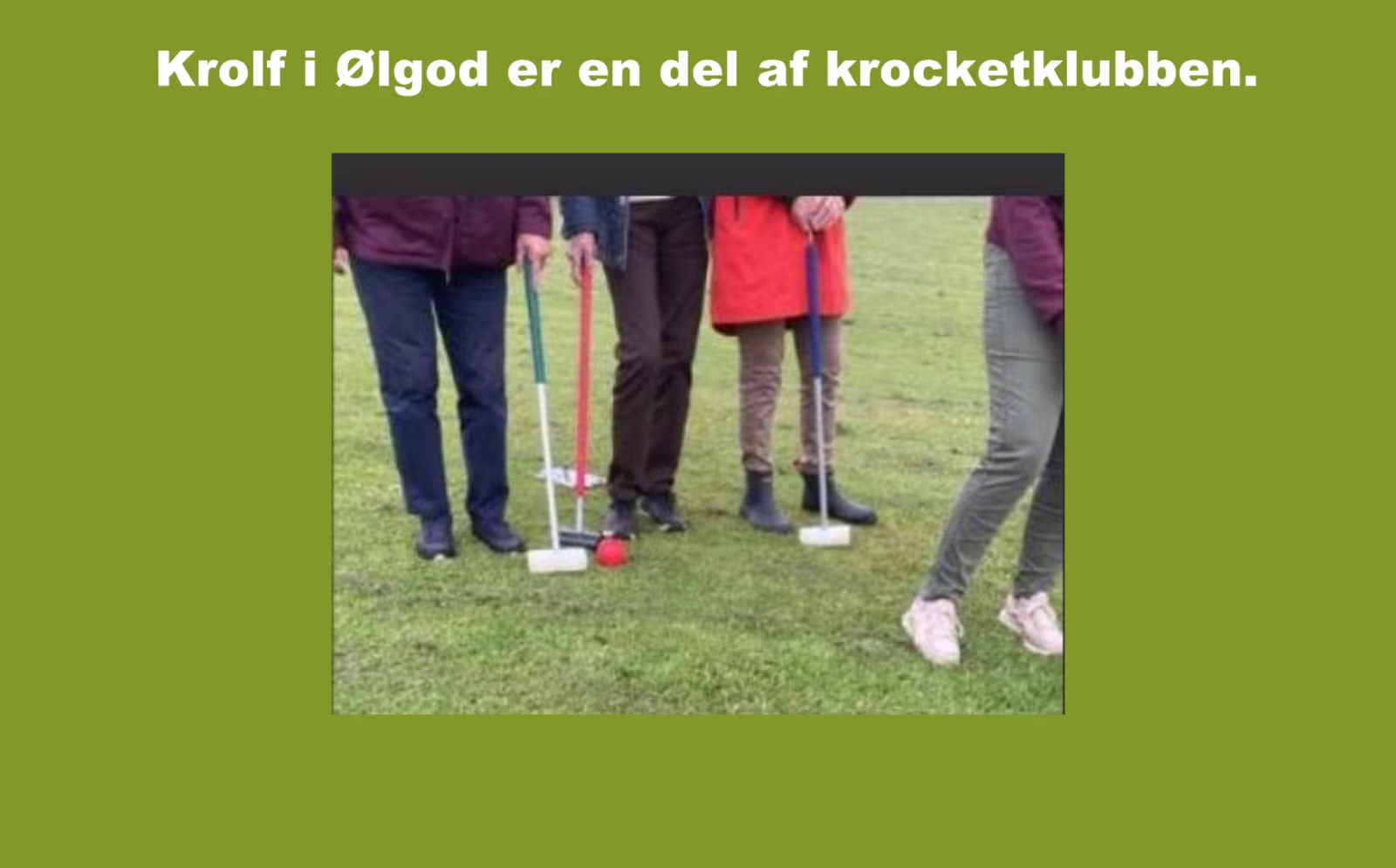Krolf i Ølgod er en del af Krocketklubben.