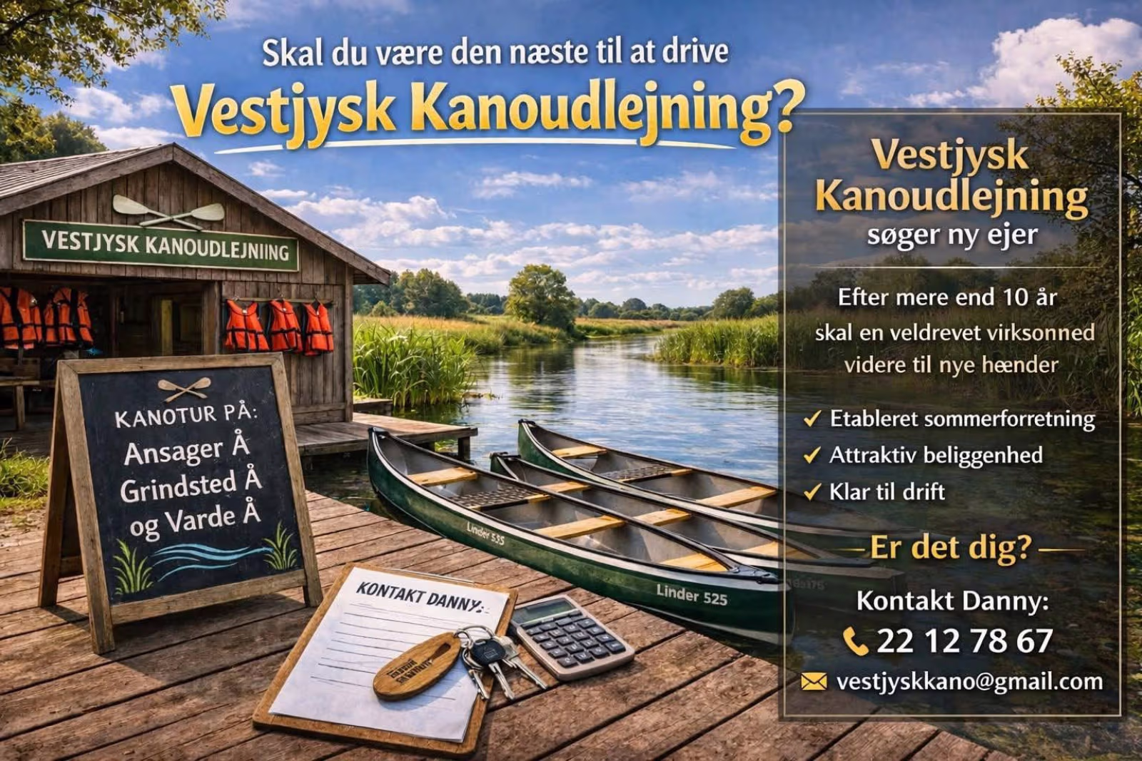 Ny ejer søges til kanoudlejning
