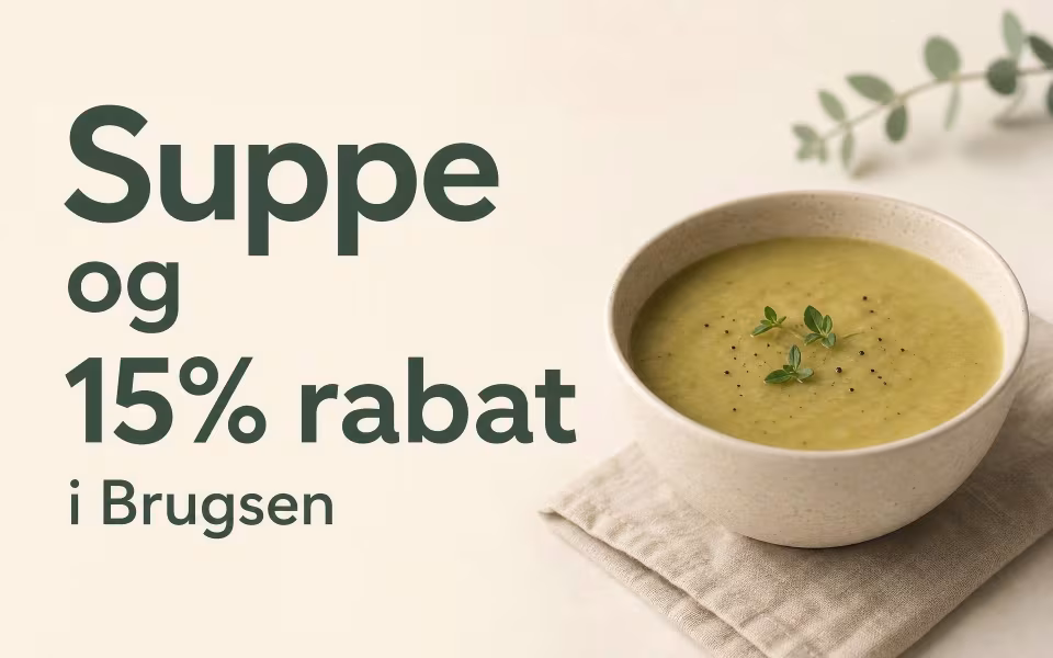Suppe og 15% rabat i Brugsen
