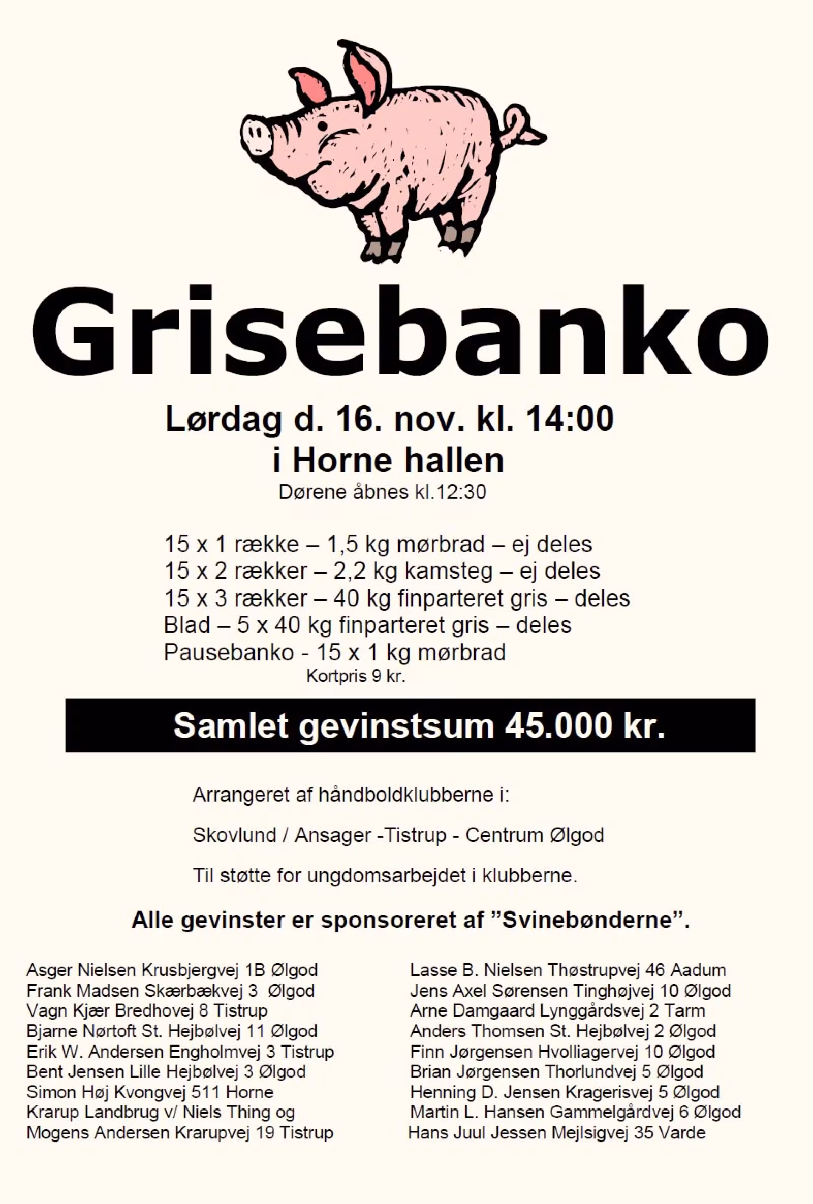 Grisebanko i Horne hallen