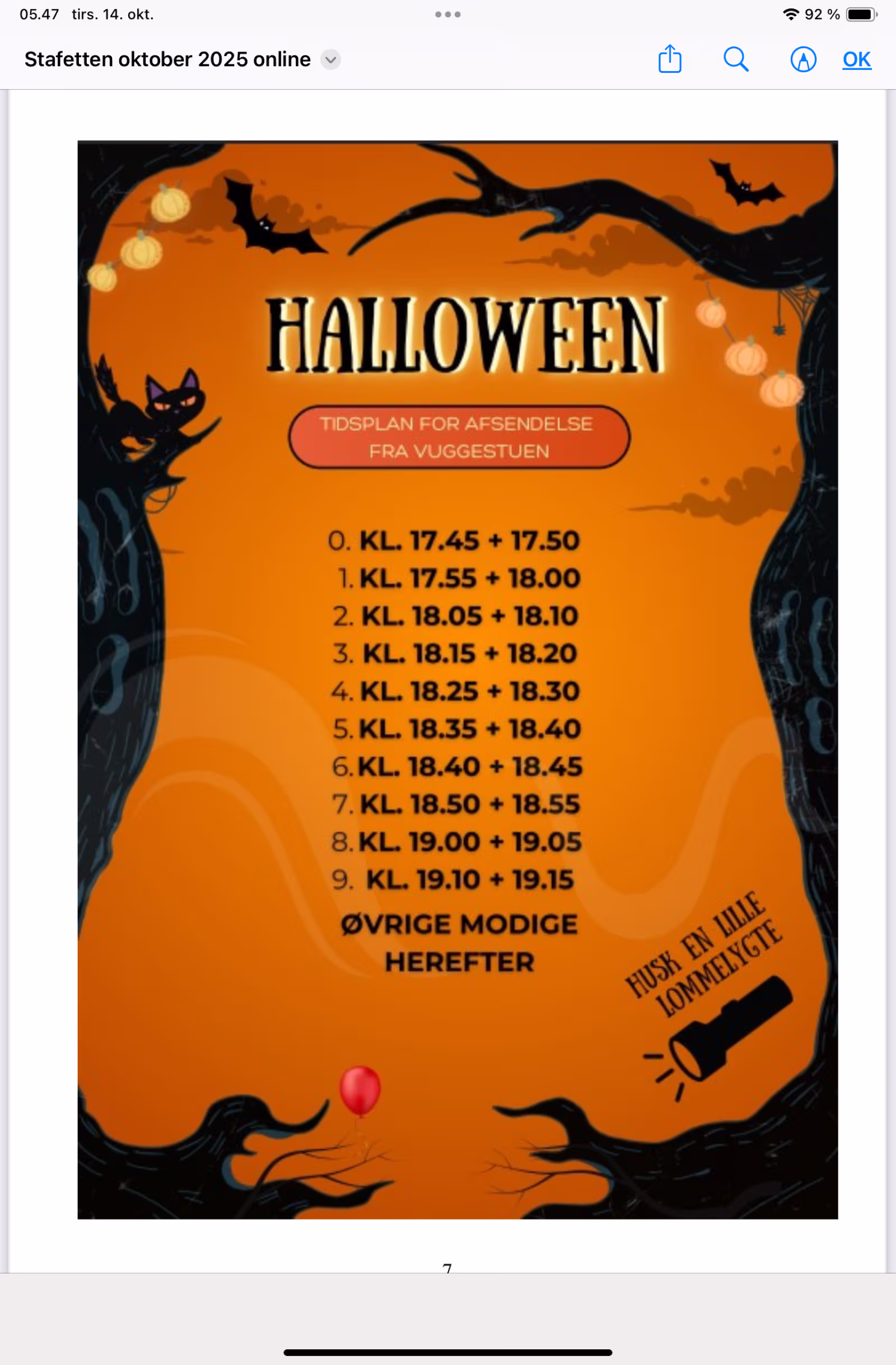 Halloweenløb i skoven for modige