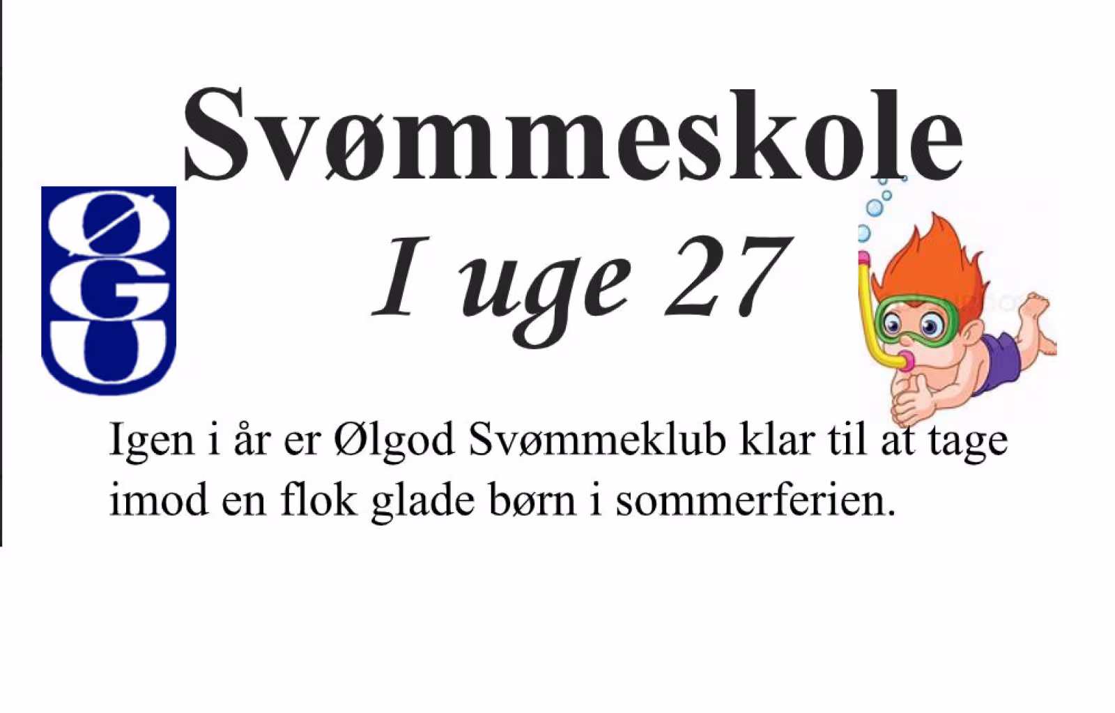 Svømmeskole i uge 27 i Ølgod