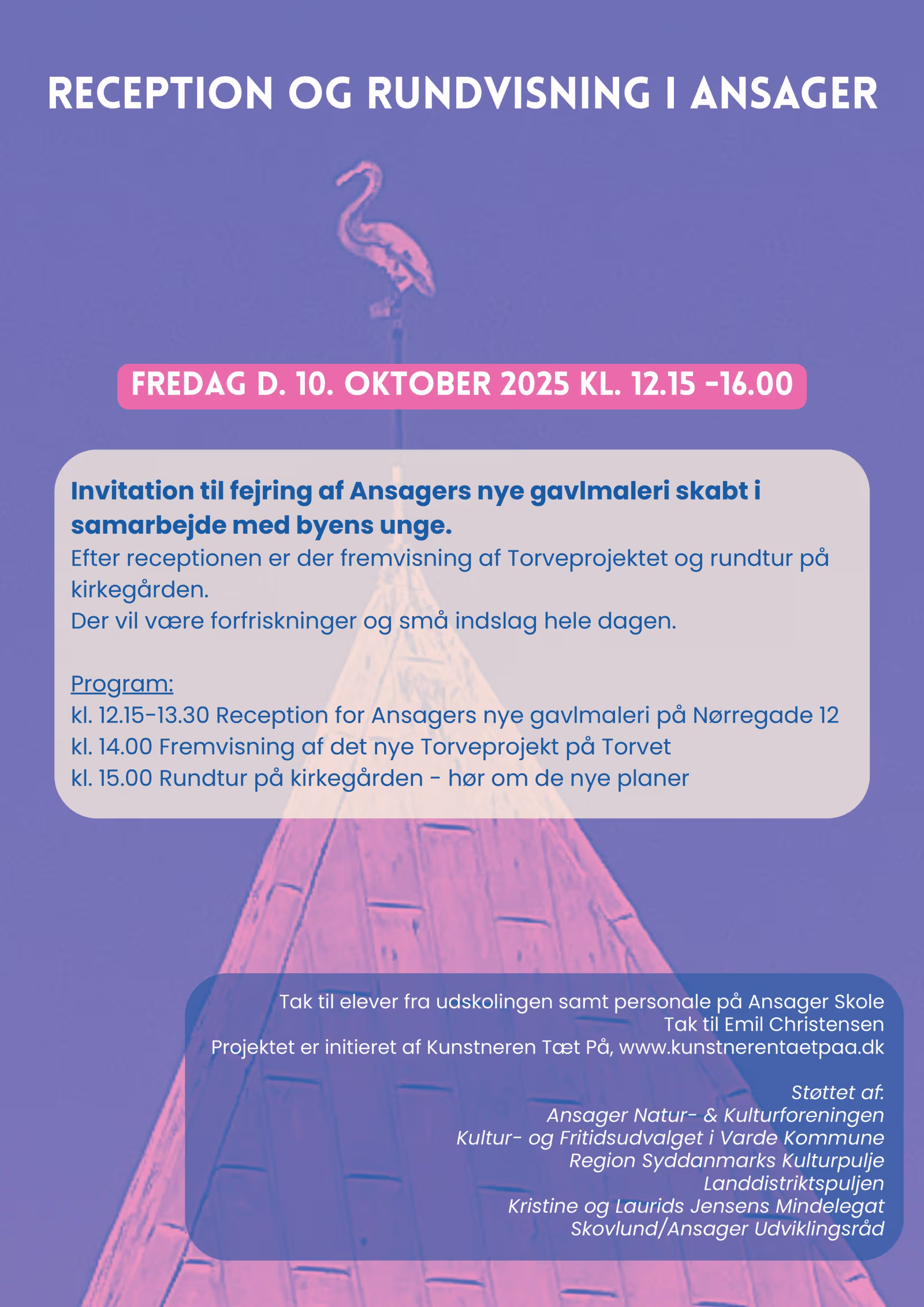 Nyt gavlmaleri og rundvisning i Ansager