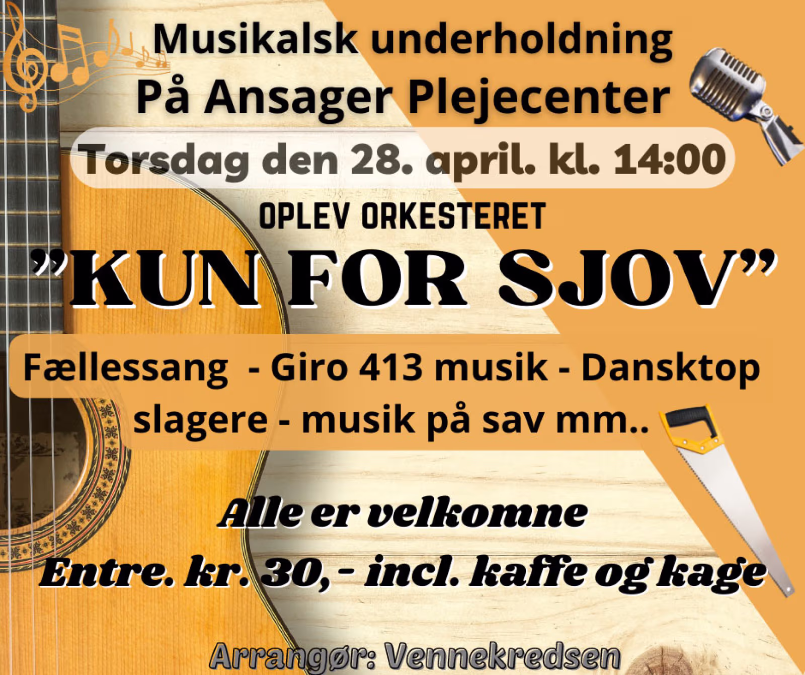 Musikalsk underholdning på Ansager Plejecenter