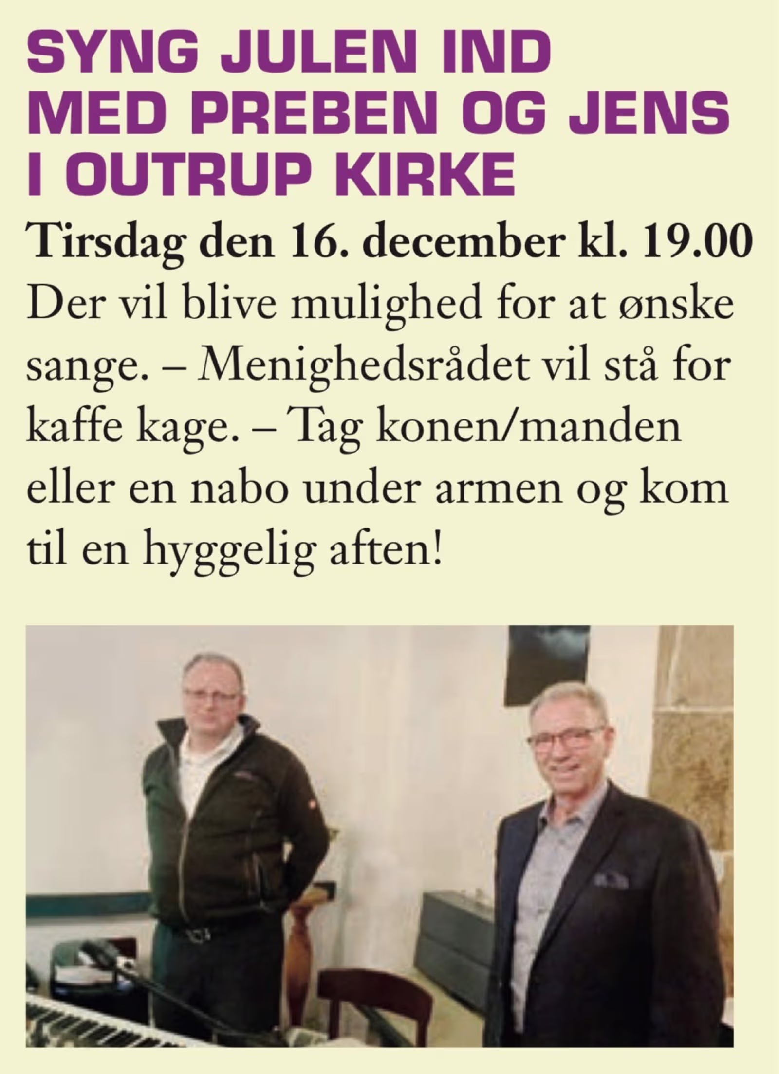 Syng julen ind i Outrup