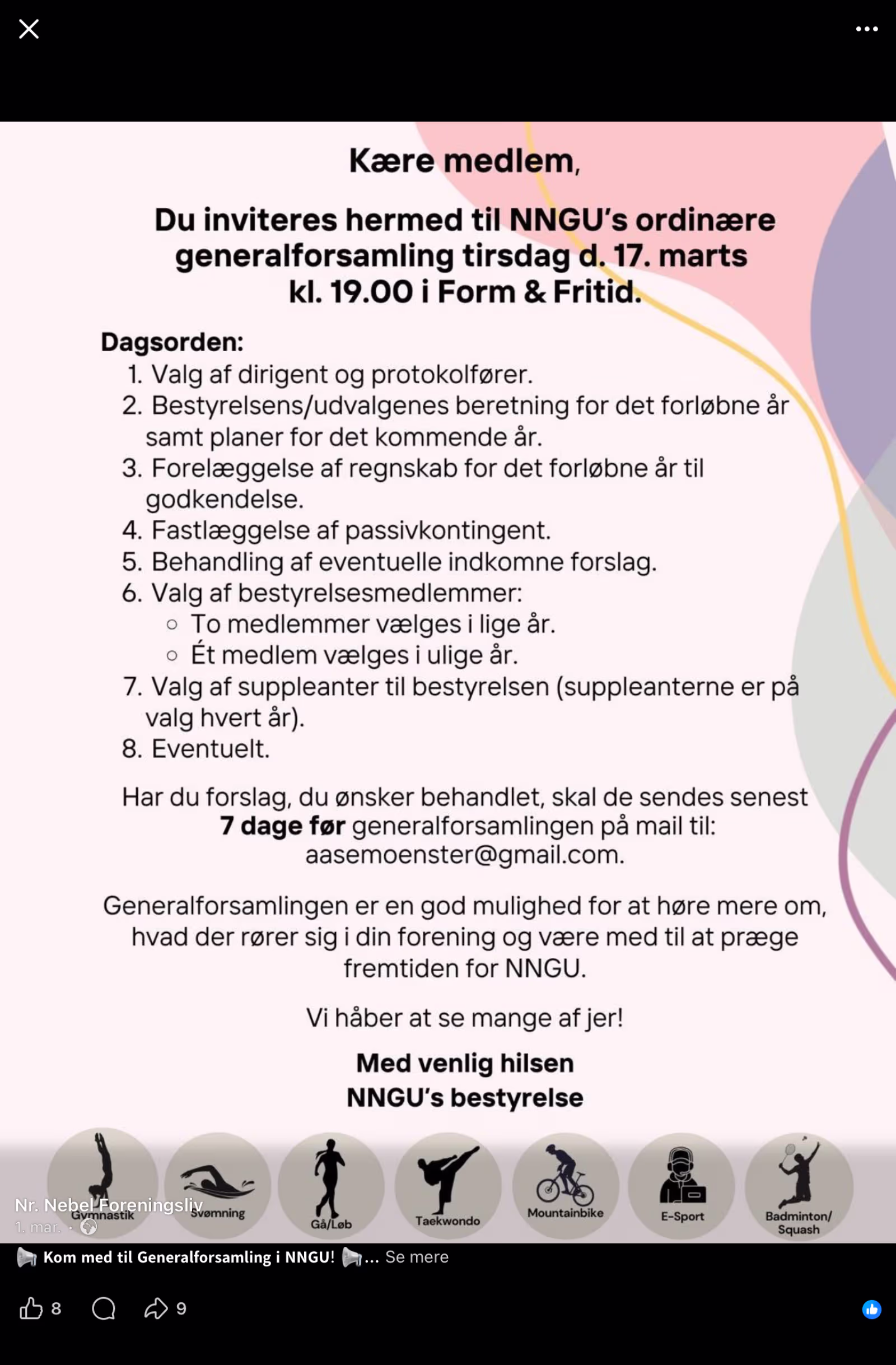 Invitation til NNGU generalforsamling