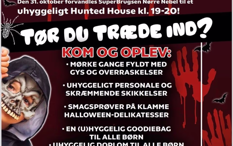 Uhyggelig halloweenfest i SuperBrugsen