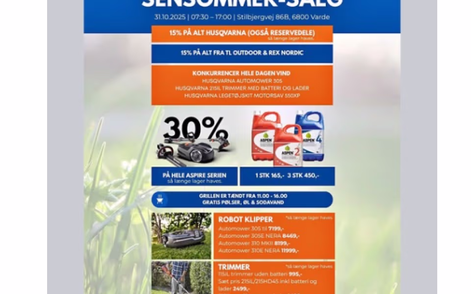 Sensommersalg og gode tilbud