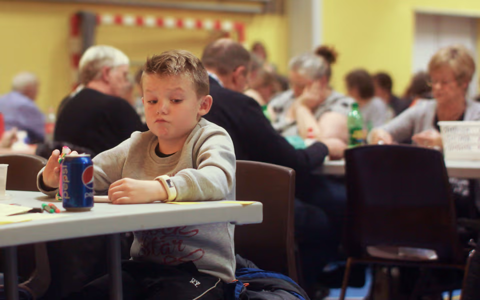 Lørdag eftermiddag blev der spillet grisebanko i Skovlund-Ansager hallen