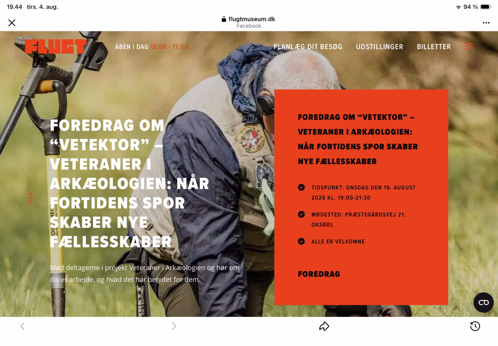 Fortidsfund bygger bro mellem veteraner