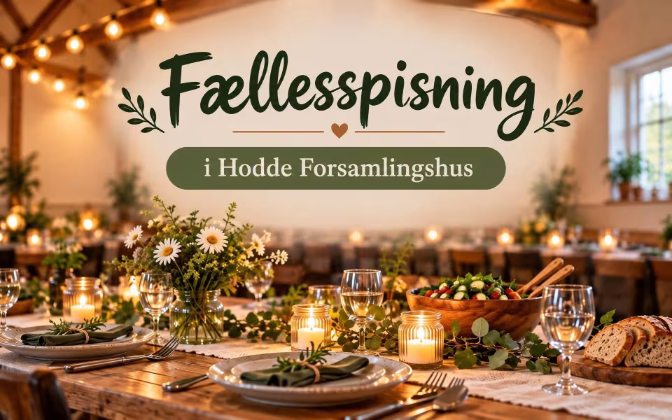 Fællesspisning i Hodde Forsamlingshus