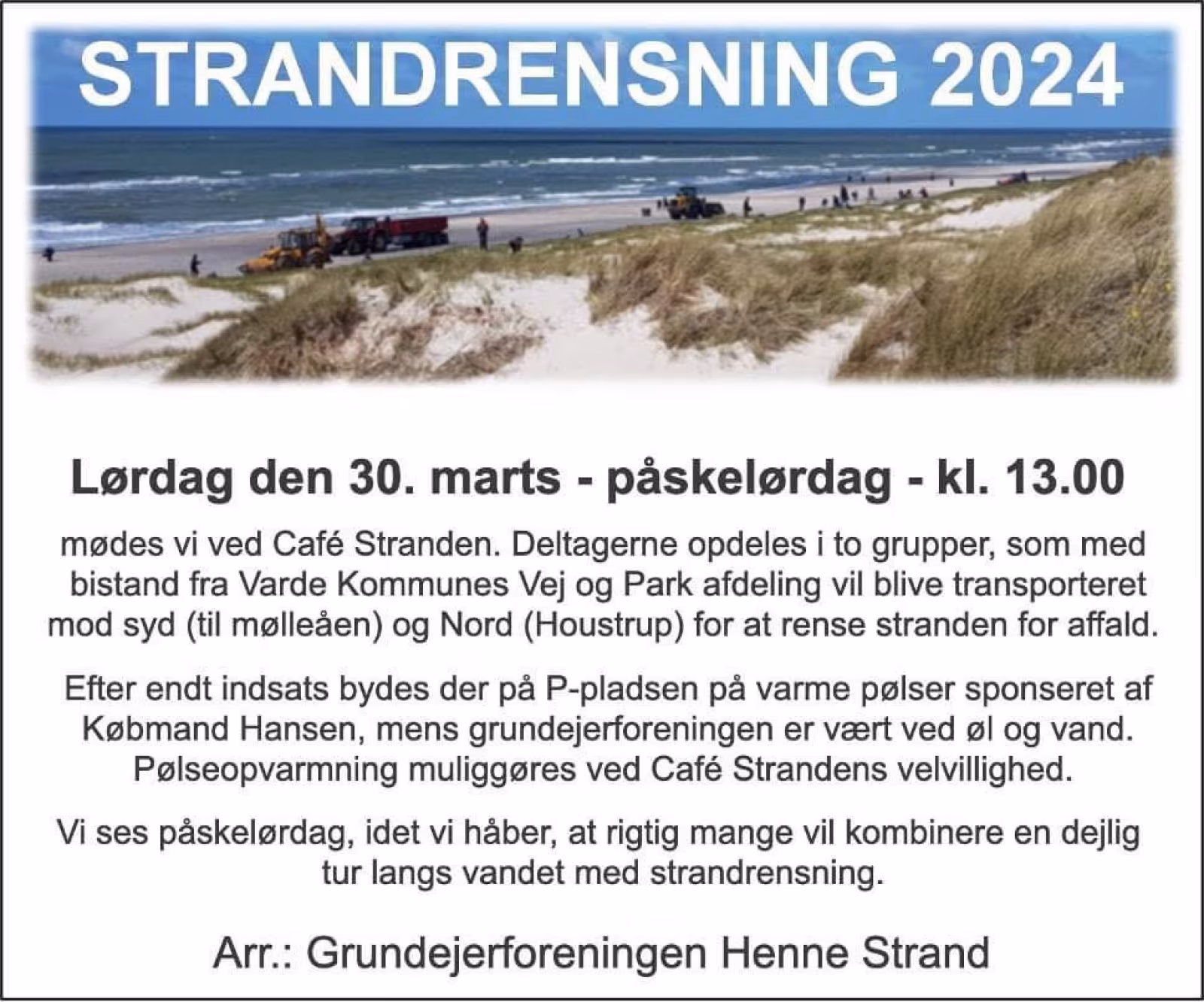 Strandrensning Henne Strand