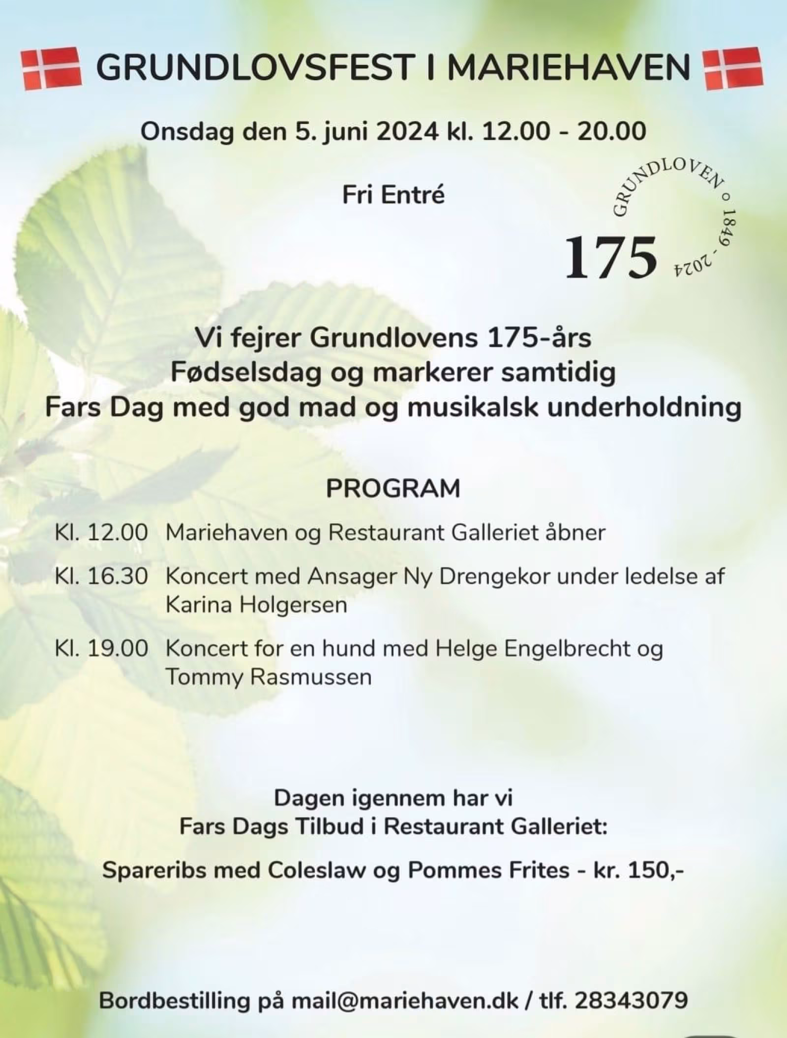 Grundlovsfest og musikalsk fejring i Mariehaven