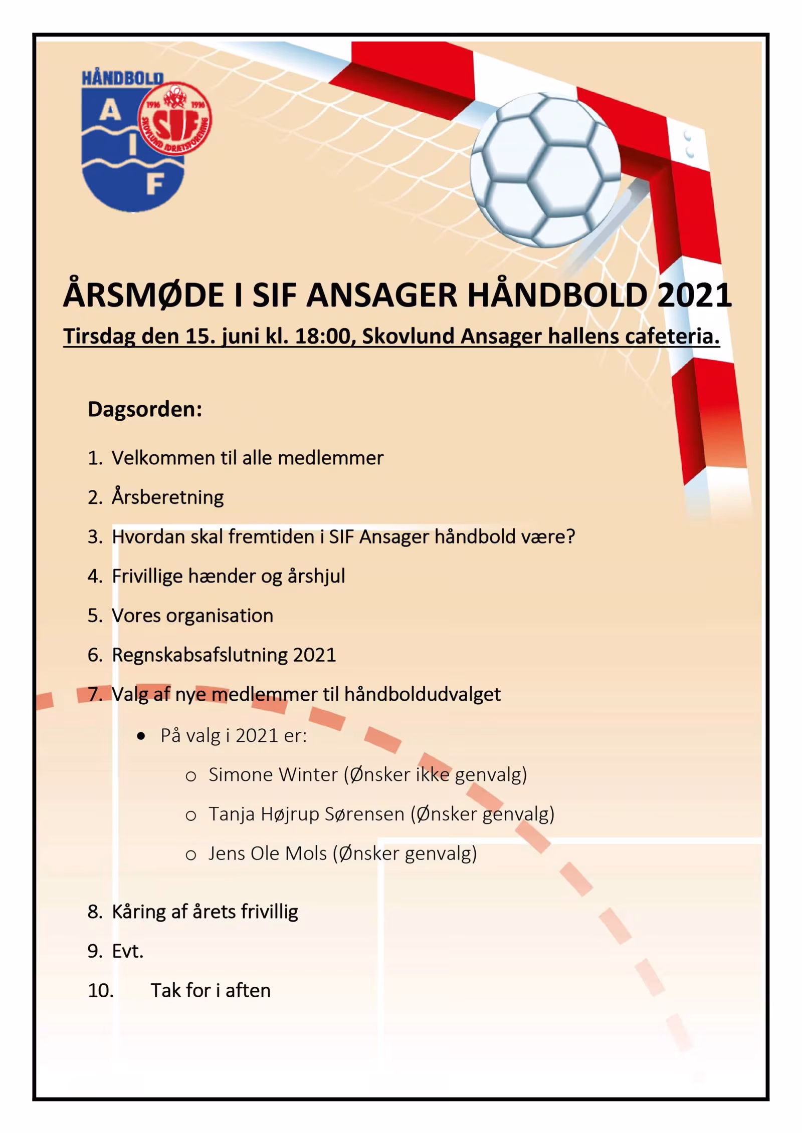 Årsmøde i SIF Ansager håndbold