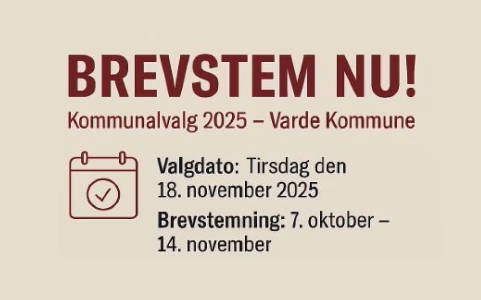 Brevstem til kommunalvalget 2025 i Varde kommune