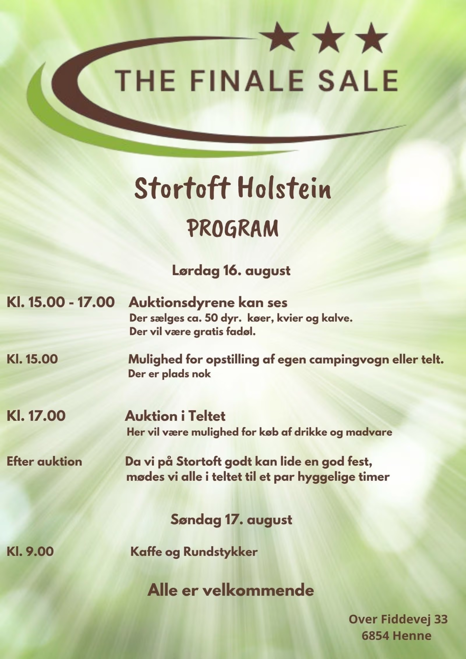 Auktion, fest og fællesskab på Stortoft