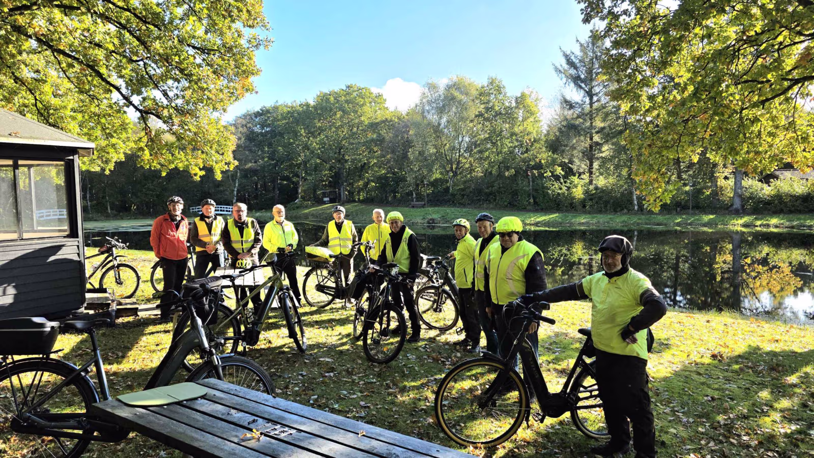 Besøgte Tistrup Anlæg. Ældre Sagen i det gamle Ølgod Kommune har et herre cykelhold