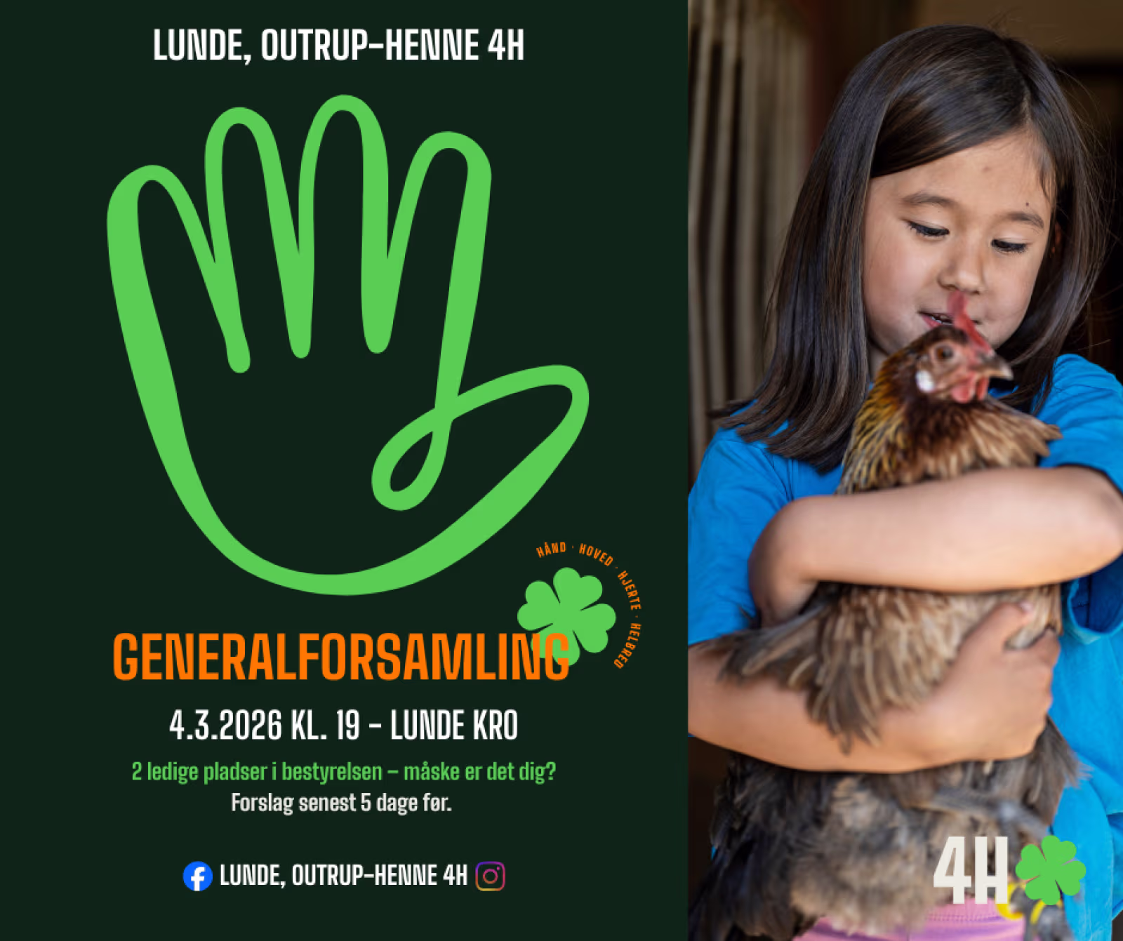 Generalforsamling i Outrup-Henne-Lunde 4H