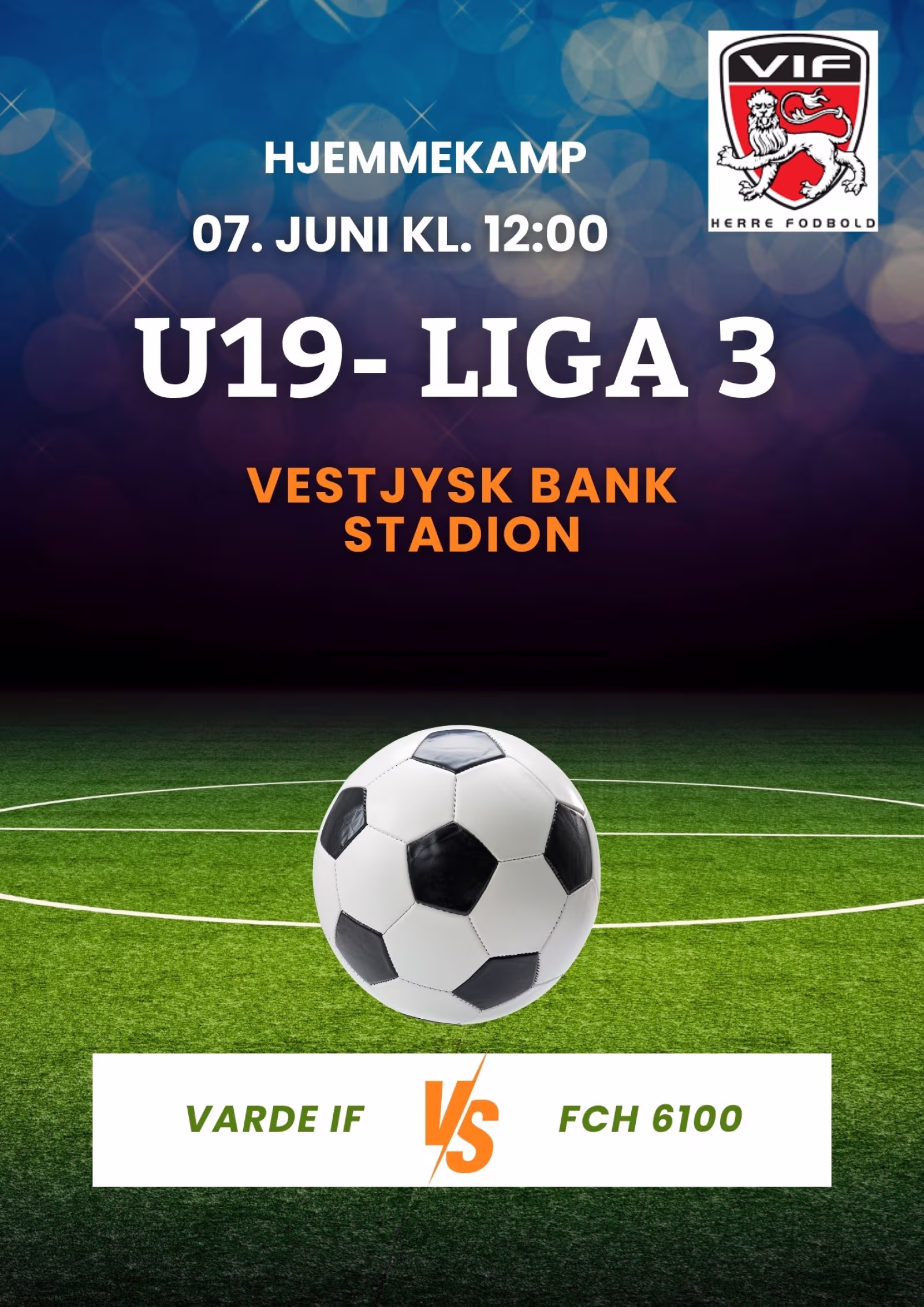 U 19 Liga 3 spiller hjemme