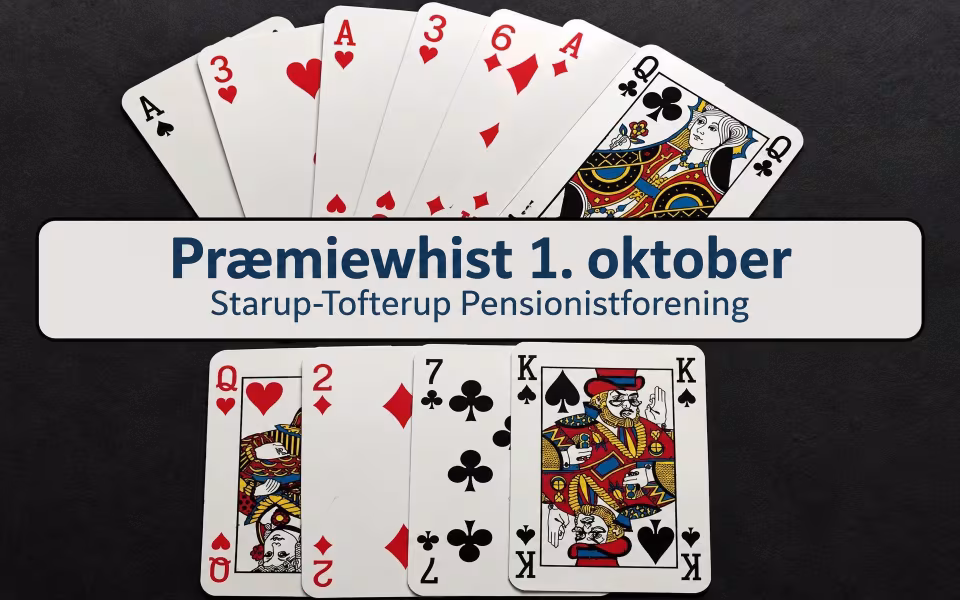 Præmiewhist 1. oktober - Starup-Tofterup Pensionistforening