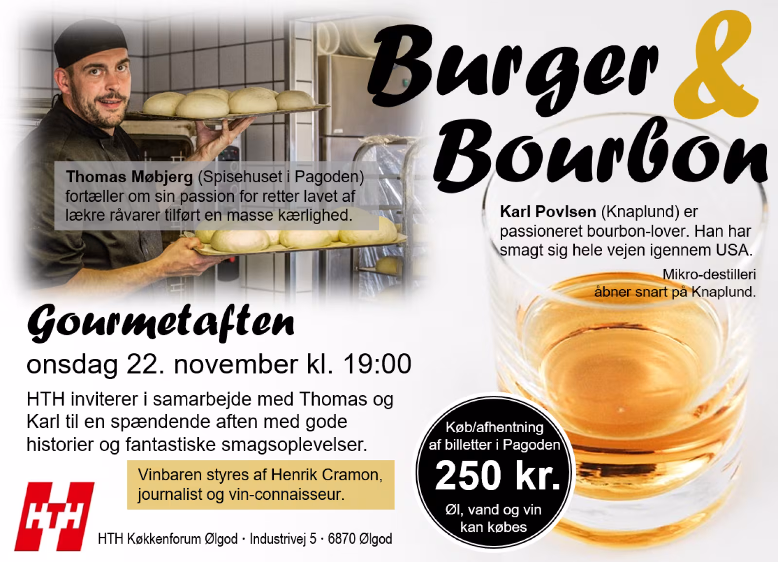 Burger og Bourbon i HTH-butikken Ølgod