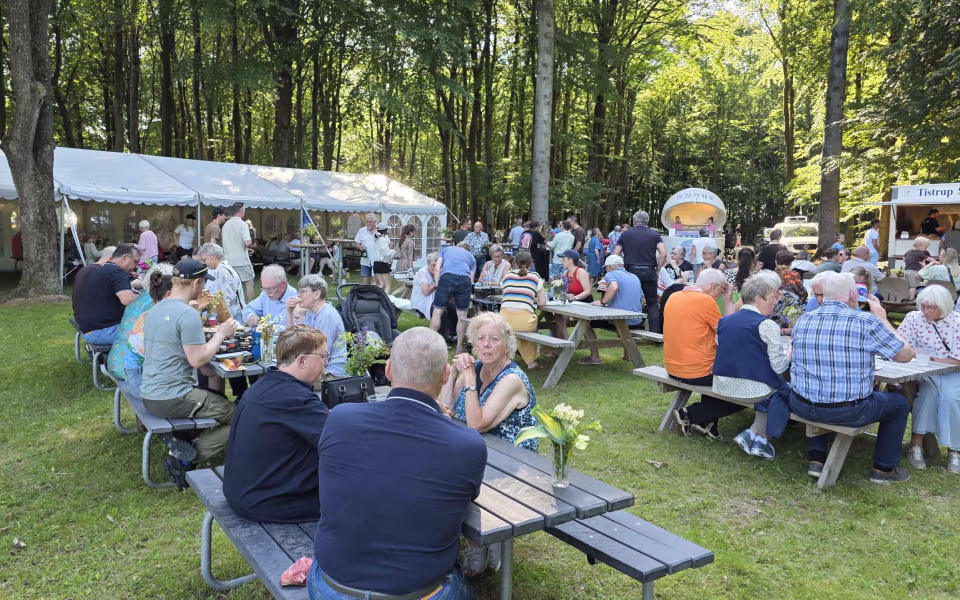 Filmklip og billeder fra Midsommerfest i Tistrup Anlæg
