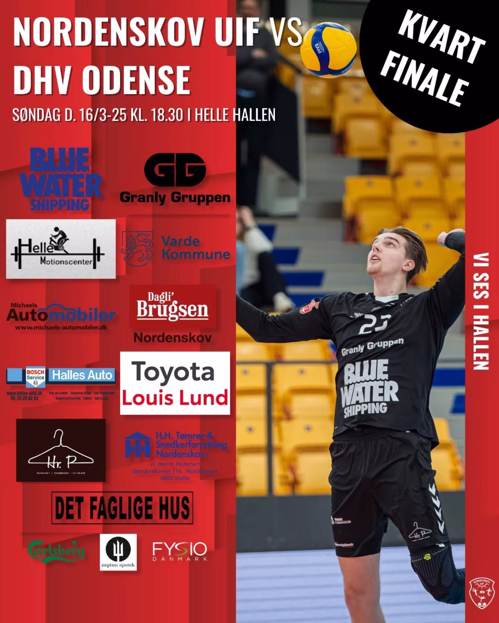Afgørende volleyduel i Helle Hallen