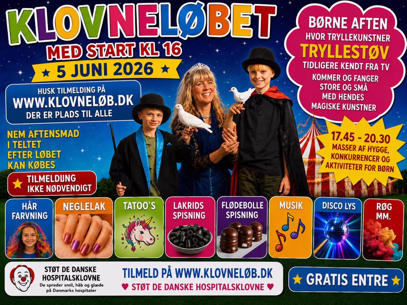 Klovneløbet samler børn og familier