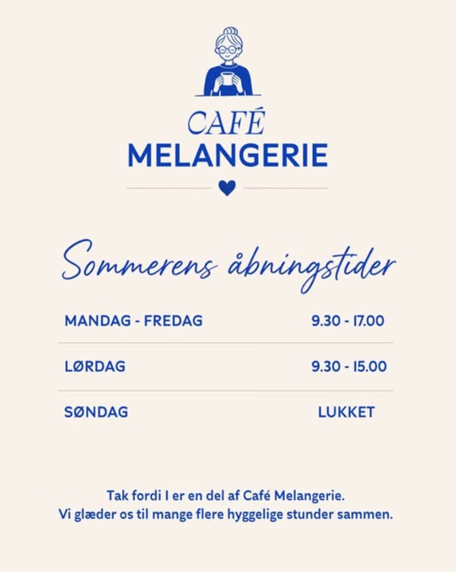 Nye tider hos Café Mélangerie