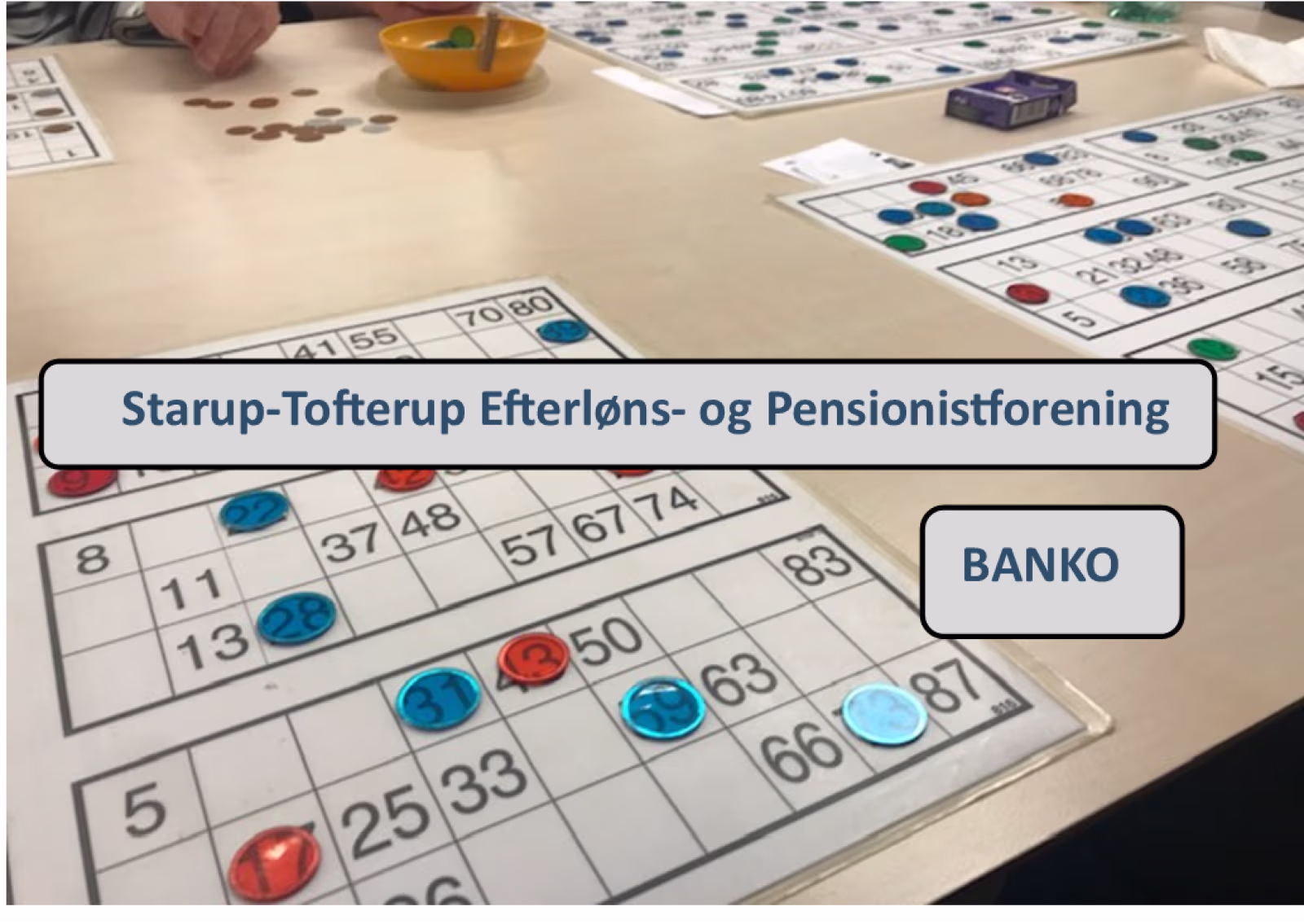 Banko 26. august Starup-Tofterup Pensionistforening