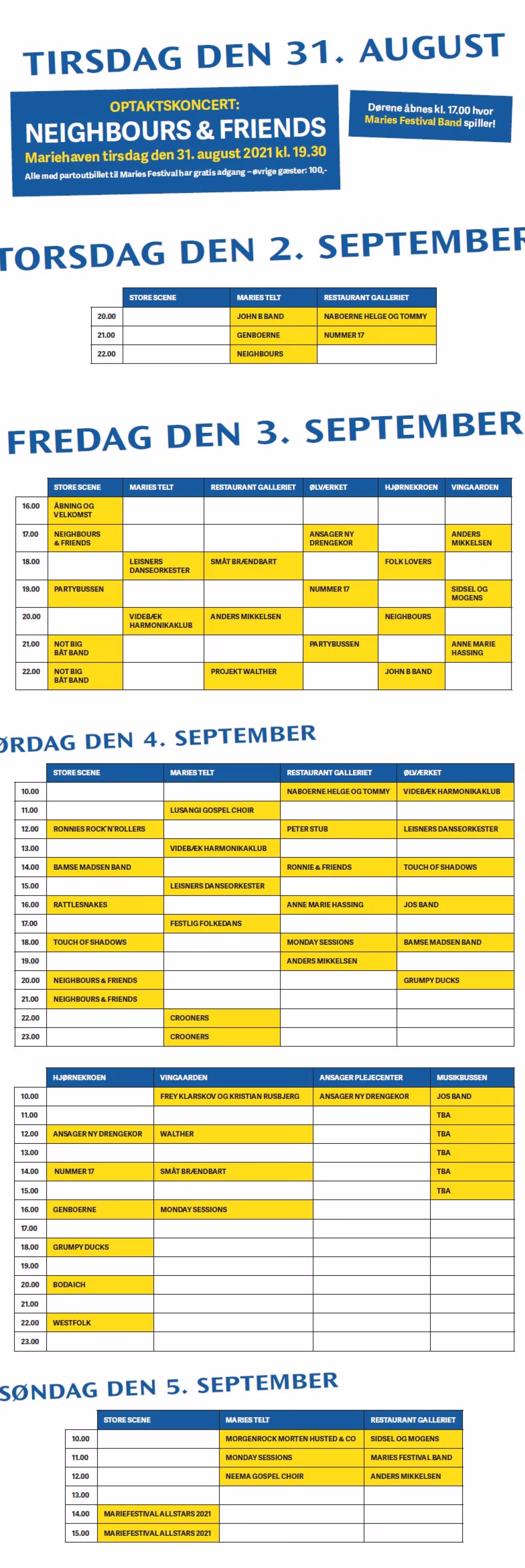 Vi byder velkommen til Maries Festival 2021