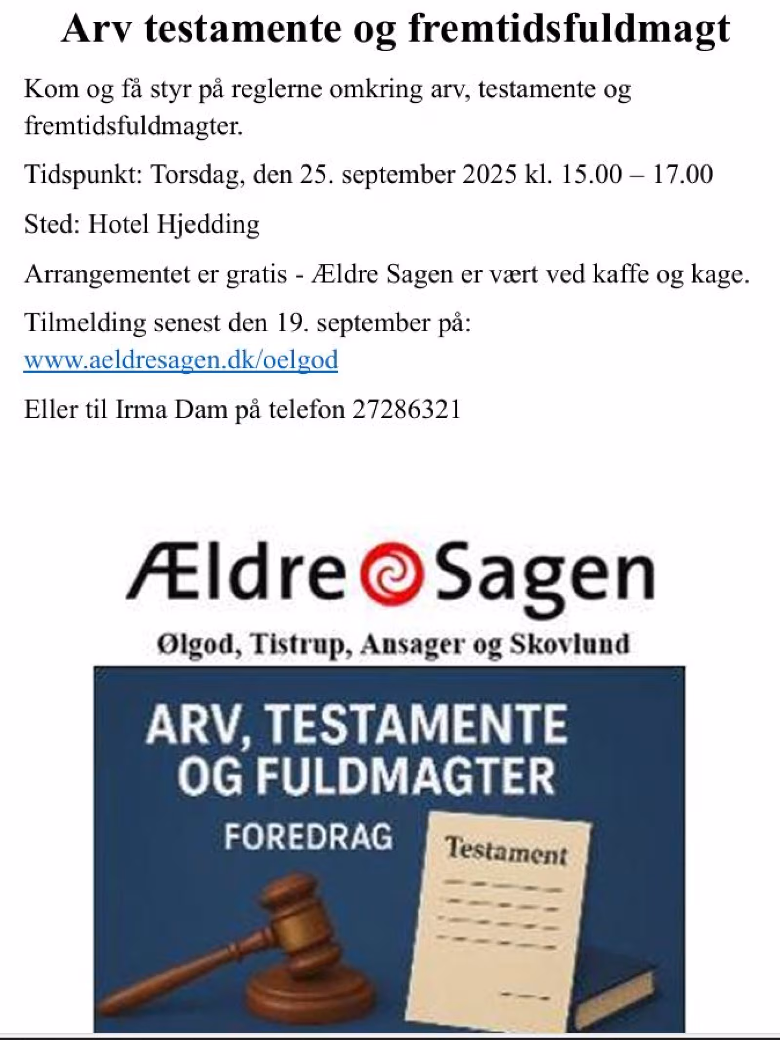Arv testamente og fremtidsfuldmagt
