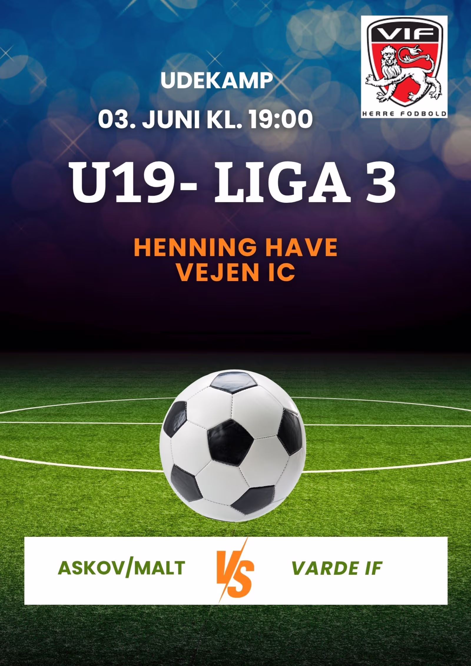 U 19 Liga 3 spiller i Vejen