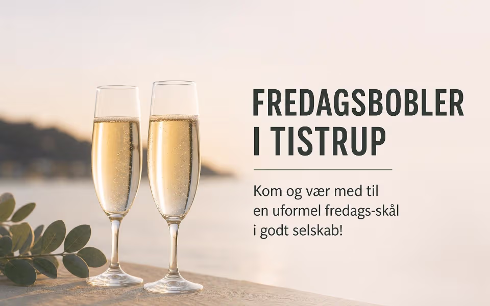 FREDAGSBOBLER I TISTRUP - Kom og vær med til en uformel fredags-skål i godt selskab!