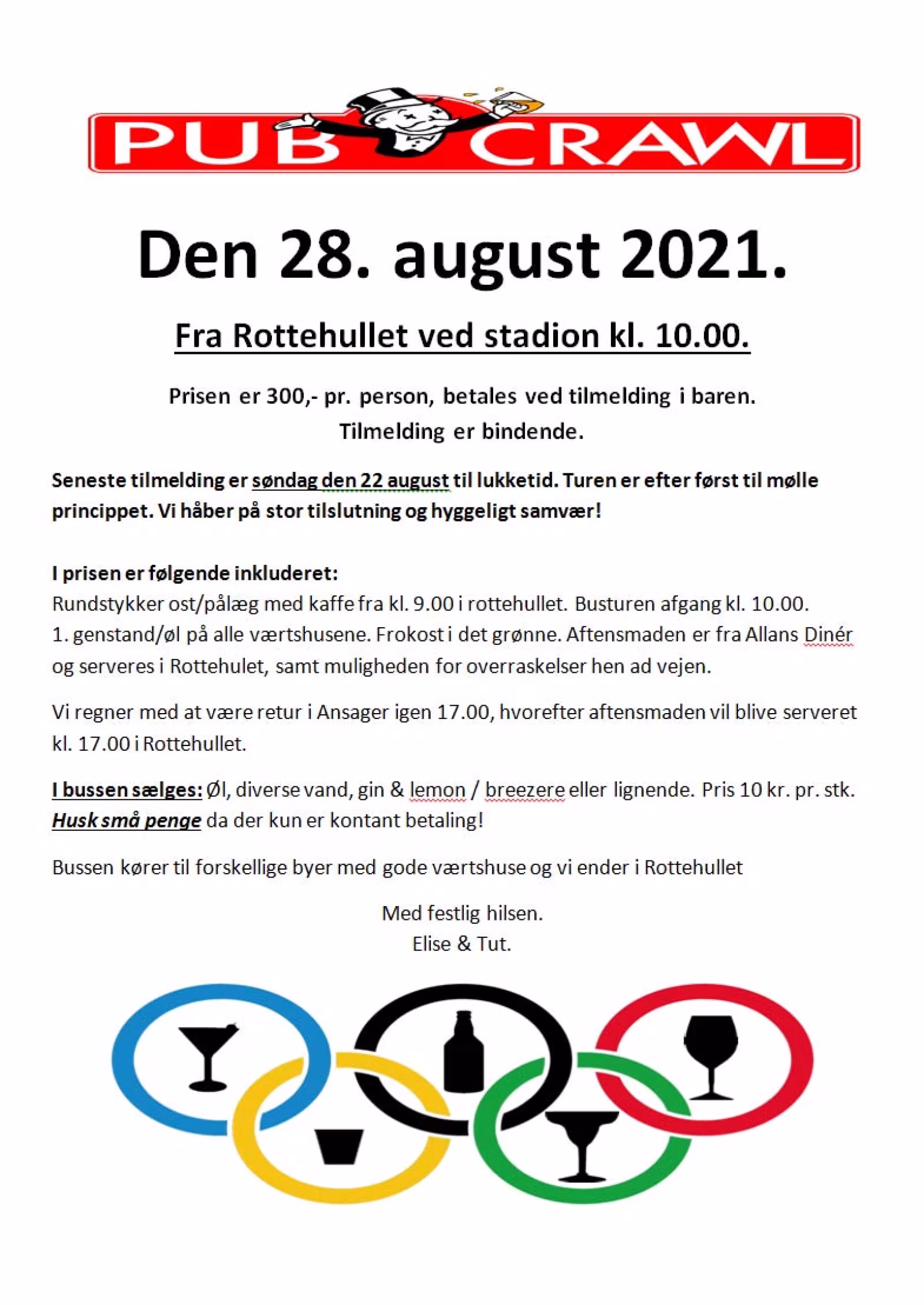 Pubcrawl den 28. august 2021