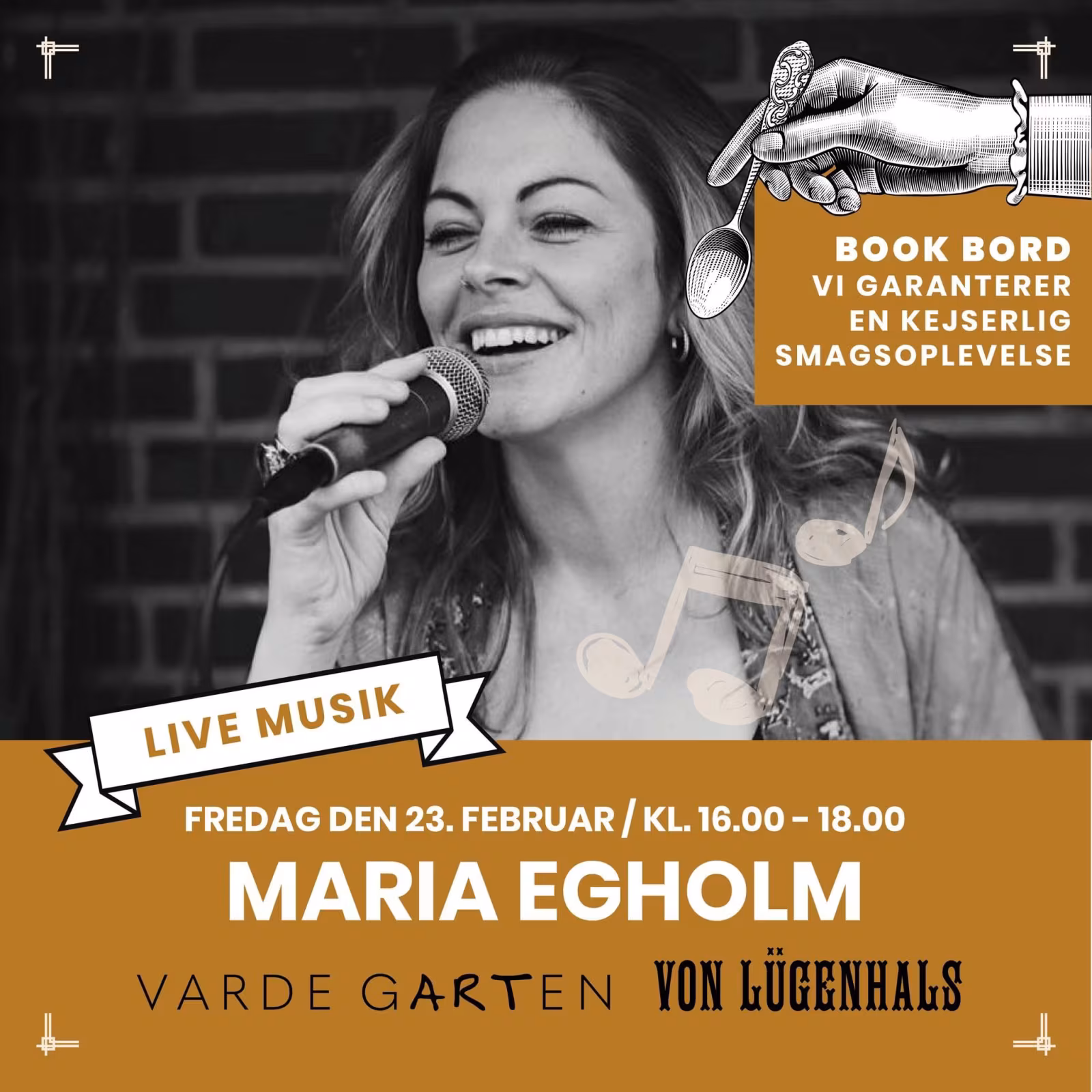 Kejserlig mad og live musik