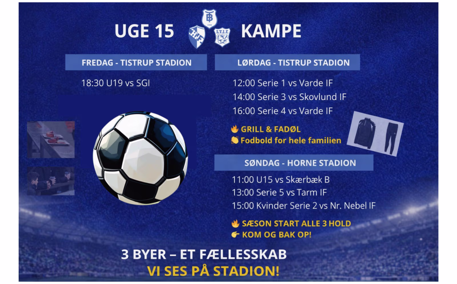 Fodbold - HTS uge 15 kampe