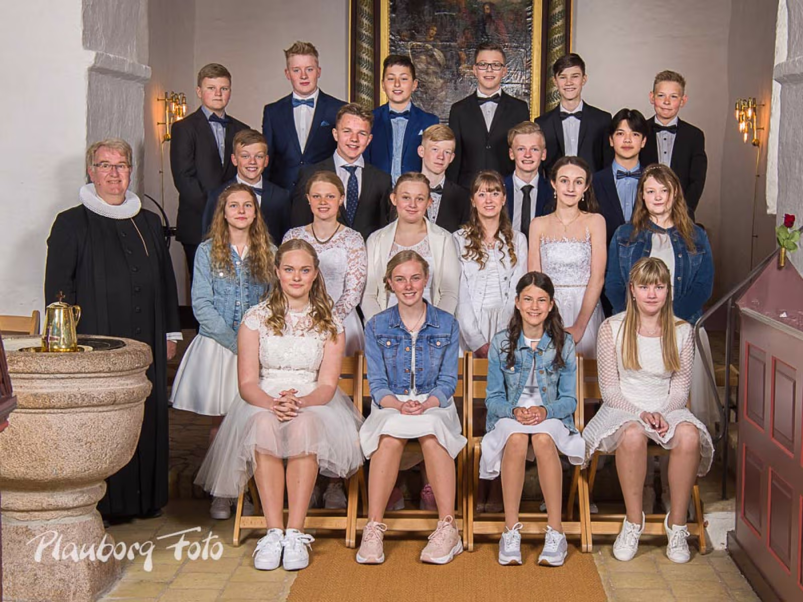 Konfirmander fra de to hold der blev konfirmeret den 12. maj 2019 i Ansager Kirke