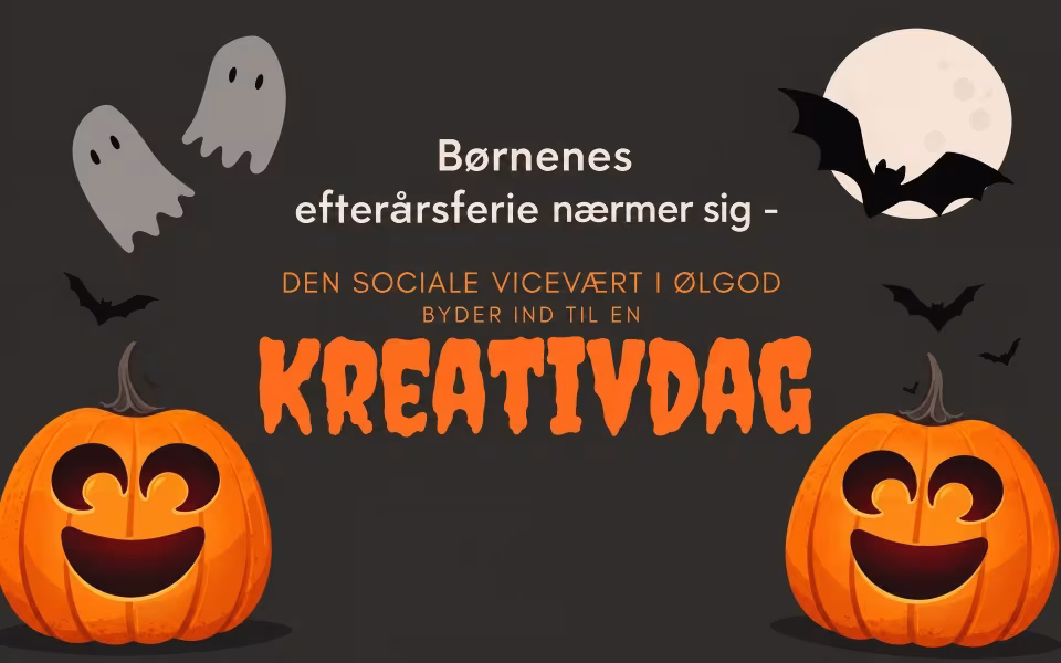 Børnenes efterårsferie nærmer sig - Den Sociale Vicevært i Ølgod byder ind til en kreativdag