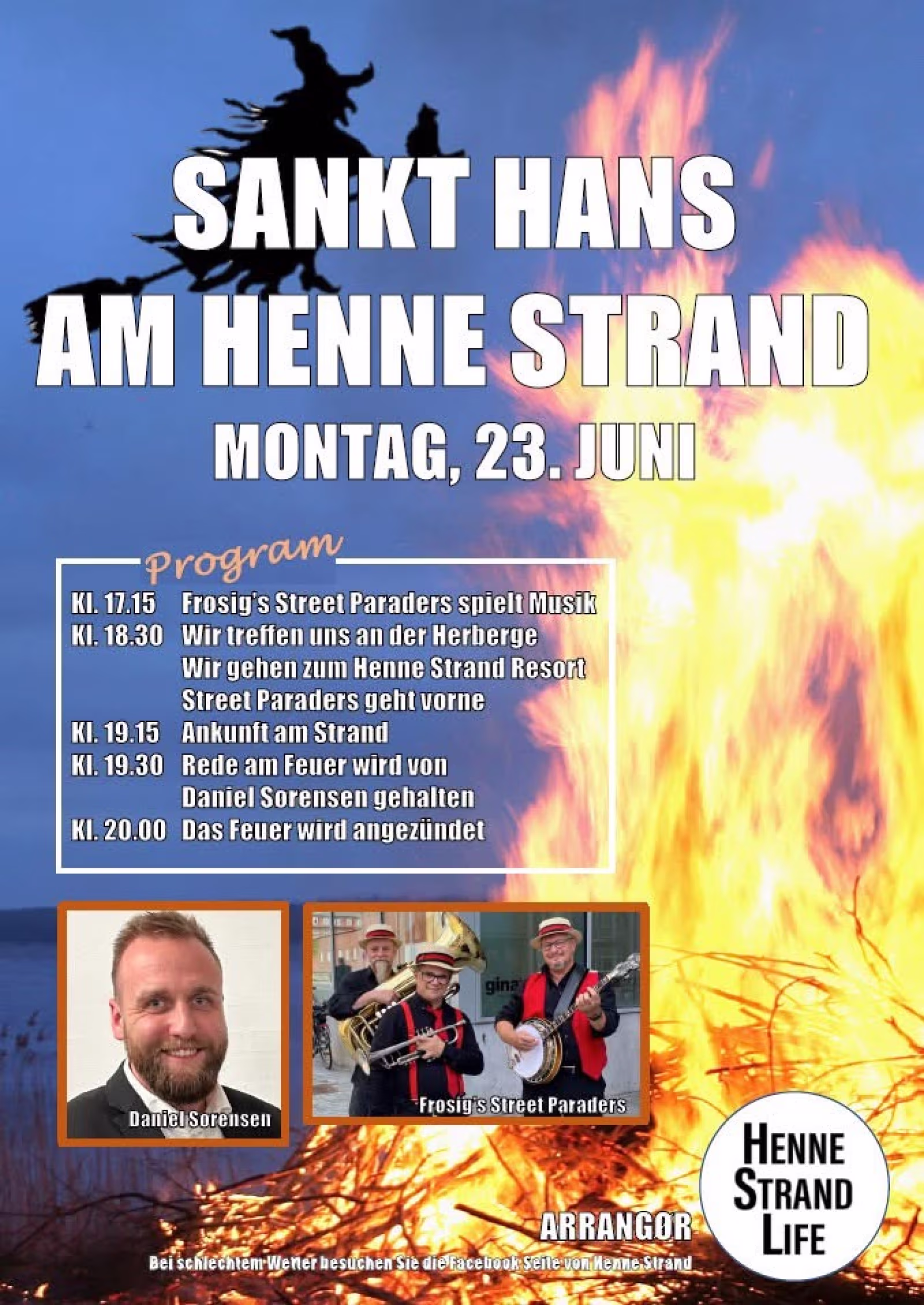 Hyggelig Sankt Hans ved stranden