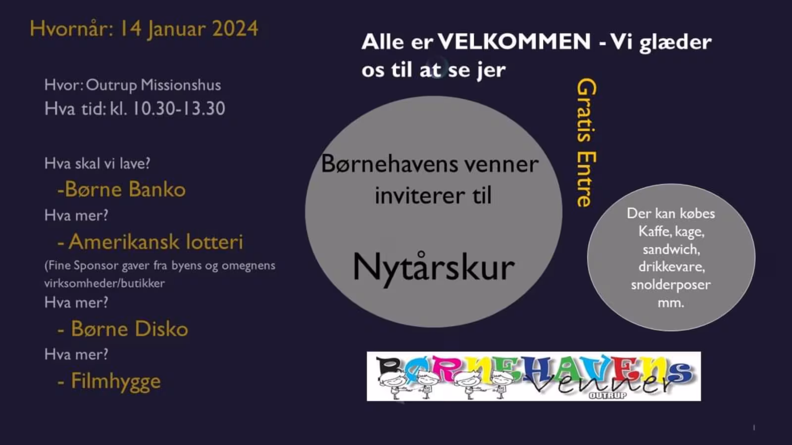 Nytårskur for børn og voksne, alle er velkommen