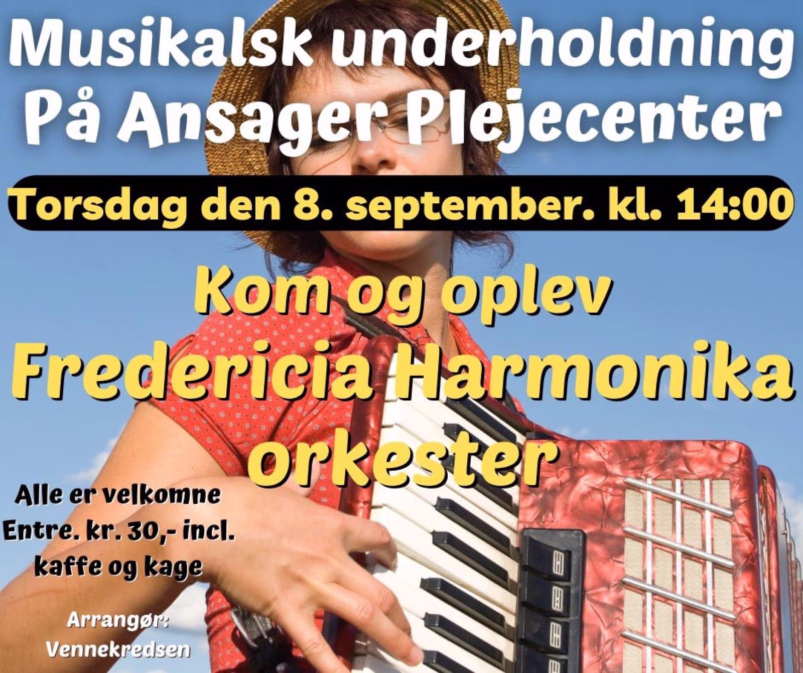 Fredericia Harmonikaorkester på Ansager plejehjem