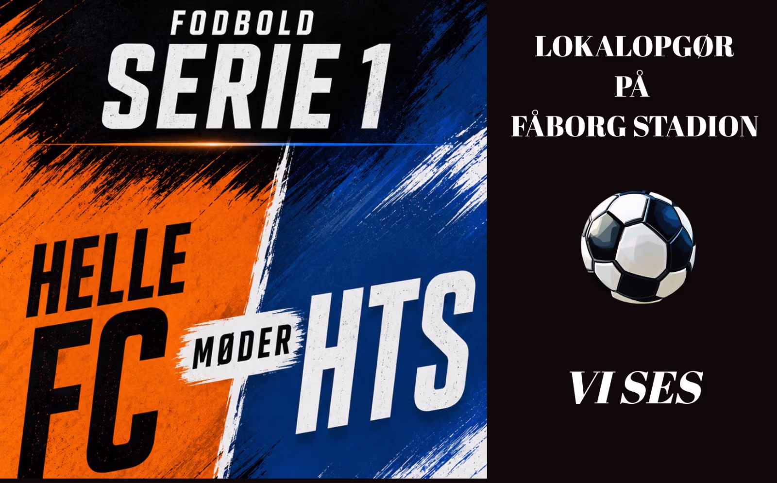Lokalopgør fodbold serie 1 mellem Helle FC og HTS