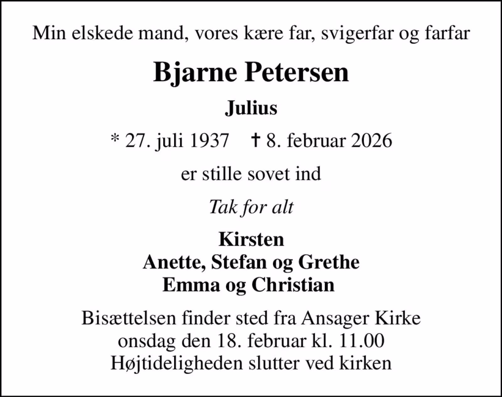 Bjarne Petersen / Julius