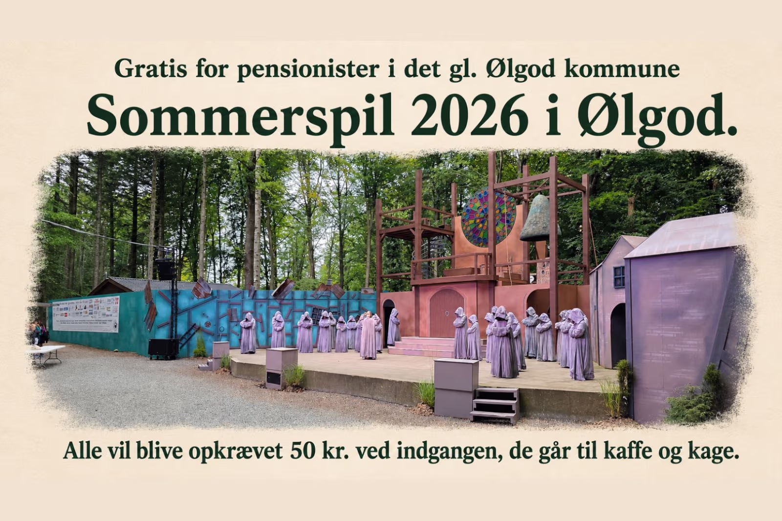 Sommerspil i skoven for pensionister i gamle Ølgod Kommune
