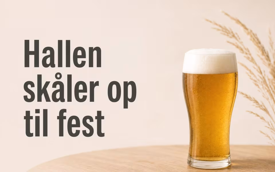 Hallen skåler op til fest
