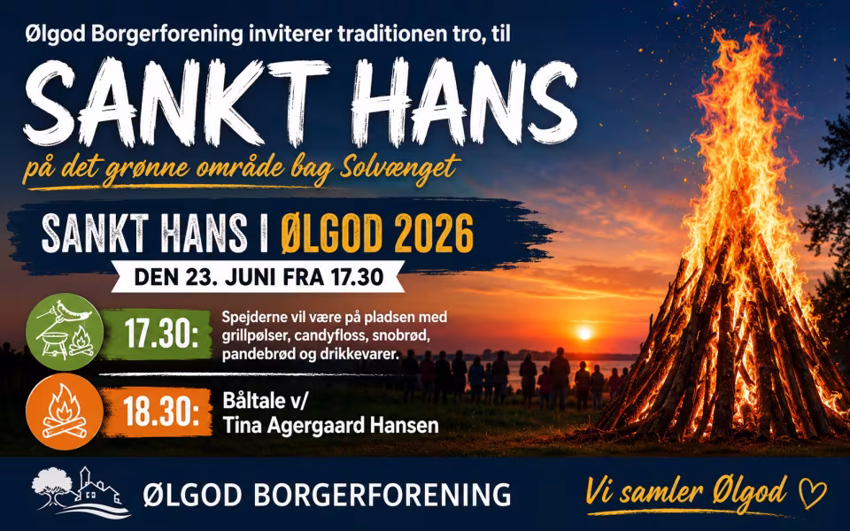 Ølgod Borgerforening inviterer traditionen tro, til Sankt Hans.