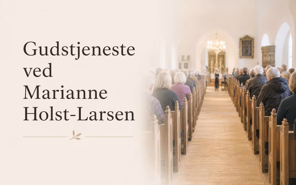 Gudstjeneste ved Marianne Holst-Larsen
